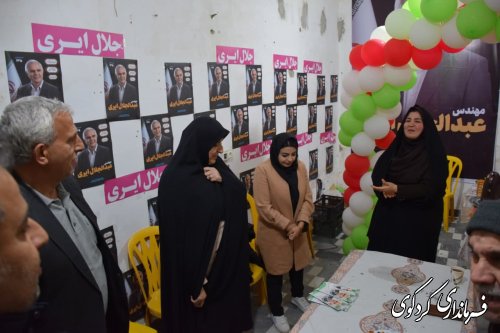 بازدید رییس ستاد انتخابات شهرستان از ستاد انتخاباتی نامزدها در کردکوی