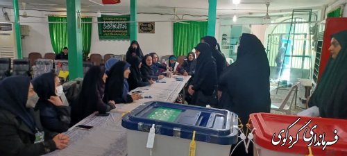 گزارش تصویری // بازدید مدیر کل بانوان استانداری گلستان از شعبات اخذ رای بانوان