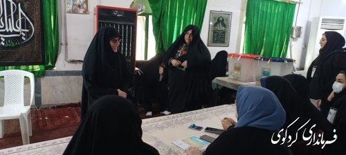 گزارش تصویری // بازدید مدیر کل بانوان استانداری گلستان از شعبات اخذ رای بانوان