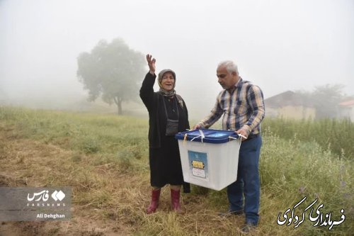 گزارش تصاویری // اخذ رای از مردم روستای جهان نمای کردکوی